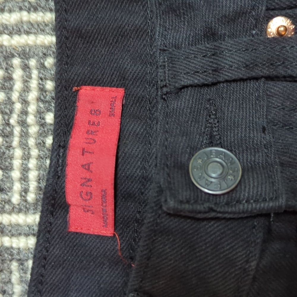 Signature8 distressed black denim shorts Sz S - Picture 5 of 7